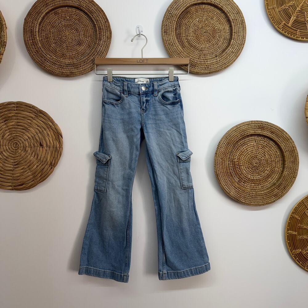 Abercrombie Kids Flare Cargo Jeans Girls 7/8